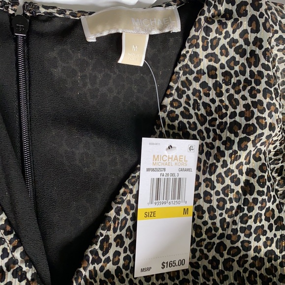 🌟 MICHAEL Michael Kors Leopard Print Jumpsuit 🌟 size Medium - Picture 2 of 4